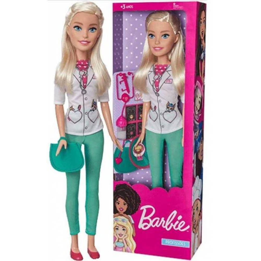 Boneca Barbie Veterinária 65Cm C/ Acessórios - Pupee