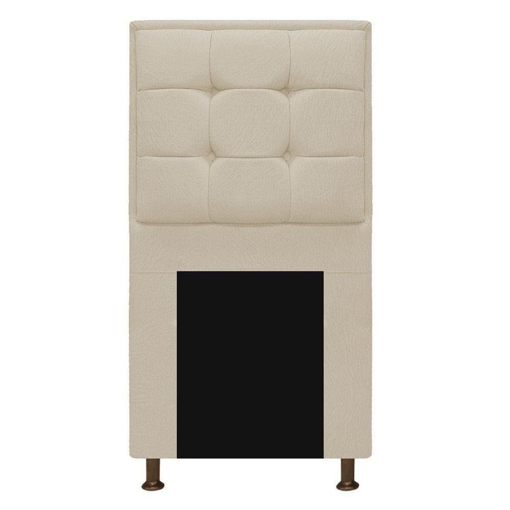 Cabeceira Copenhague 100 Cm Solteiro Suede Bege