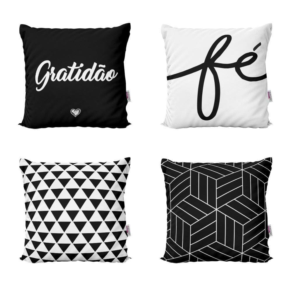 Almofadas Decorativas Preto E Branco Para Sofá 40X40