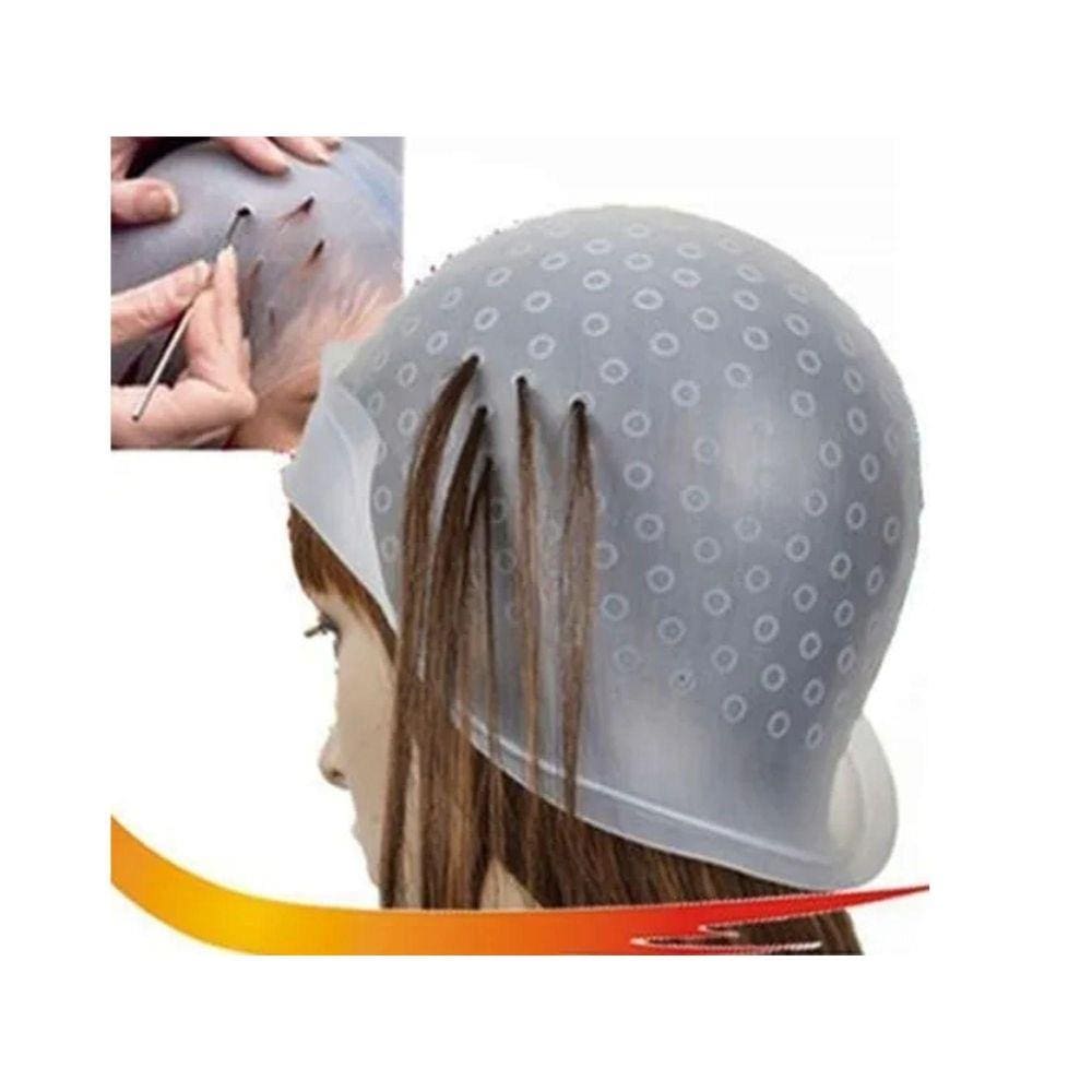 Touca Para Cabeleireiro Silicone Manchas Loiras