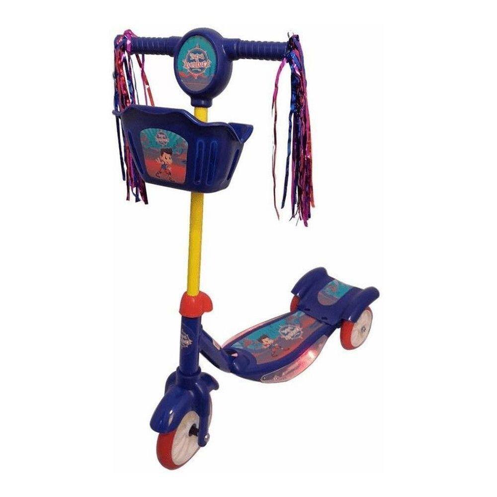 Patinete Infantil Aventura Menino C/ Led Azul - UniToys