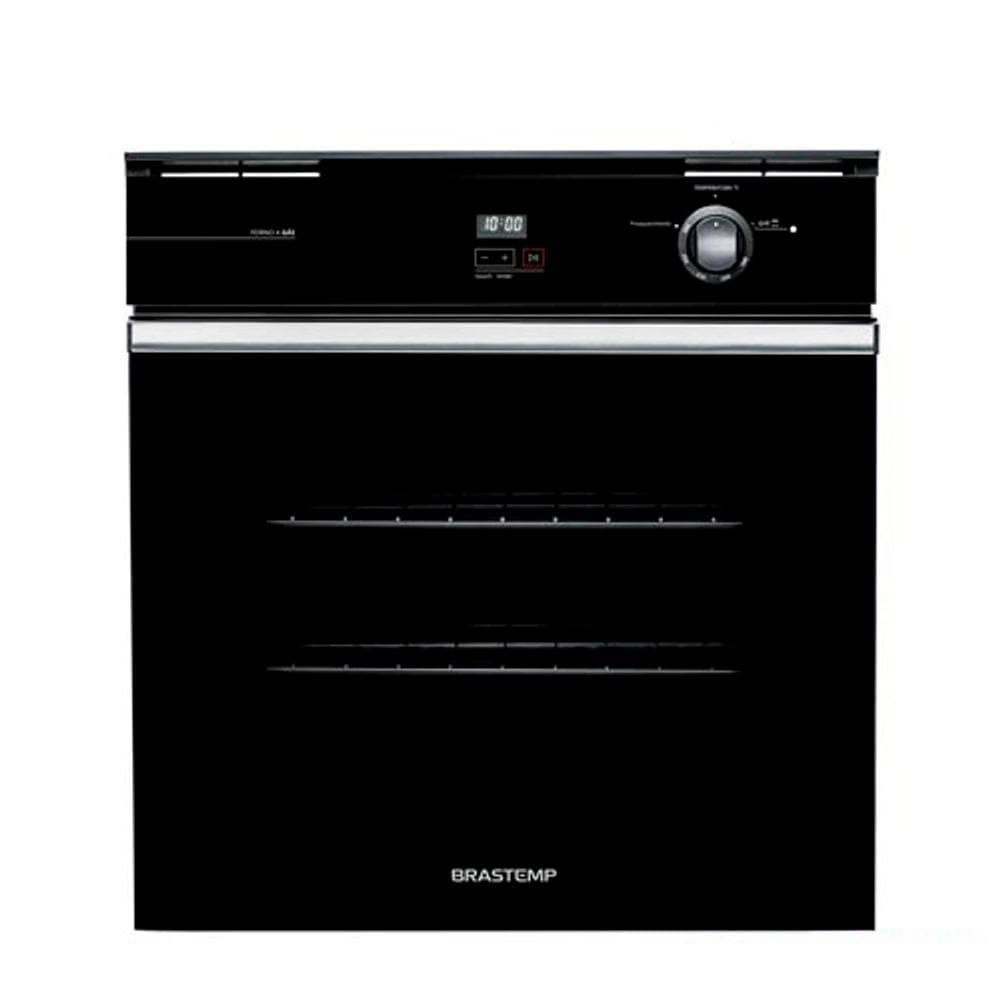 Forno à Gás de Embutir Brastemp com 78L (liquidas) 84L (Bruto) de Capacidade, Grill e Timer Touch Preto - BOA84A