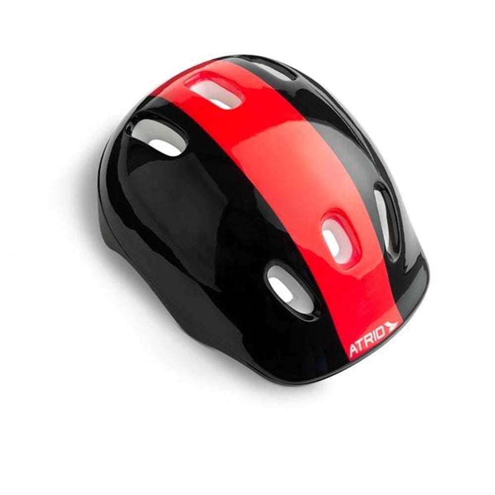 Kit de Proteção Infantil com Capacete Cotoveleiras Joelheiras e Luva Indicado para +3 Anos Vermelho Atrio - ES198