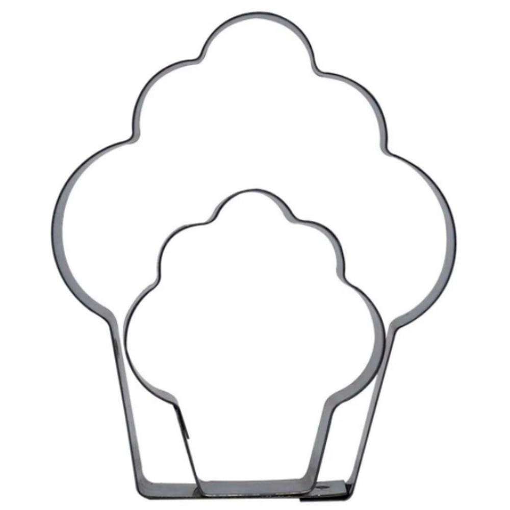 Kit Cupcake - Cortadores para Biscoitos/ Pasta Americana/ Biscuit - Inox