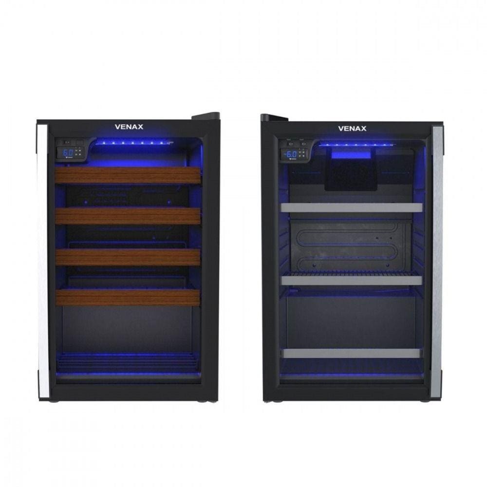 Adega Piubella + Cervejeira Blue Light Preto - 220V