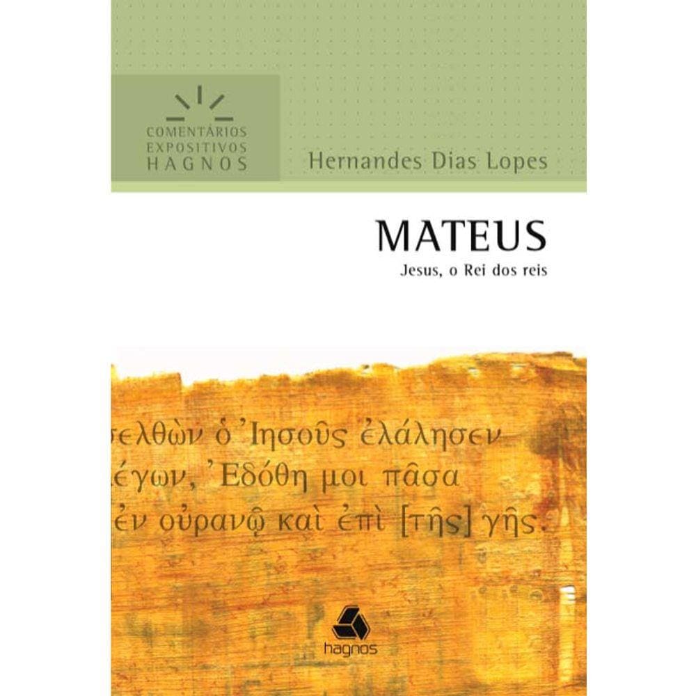 Livro- Mateus - Série Comentários Expositivos Hagnos