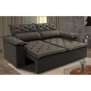 Sofá 3 Lugares Retrátil e Reclinável Cama inBox Compact 1,80m Velusoft Café