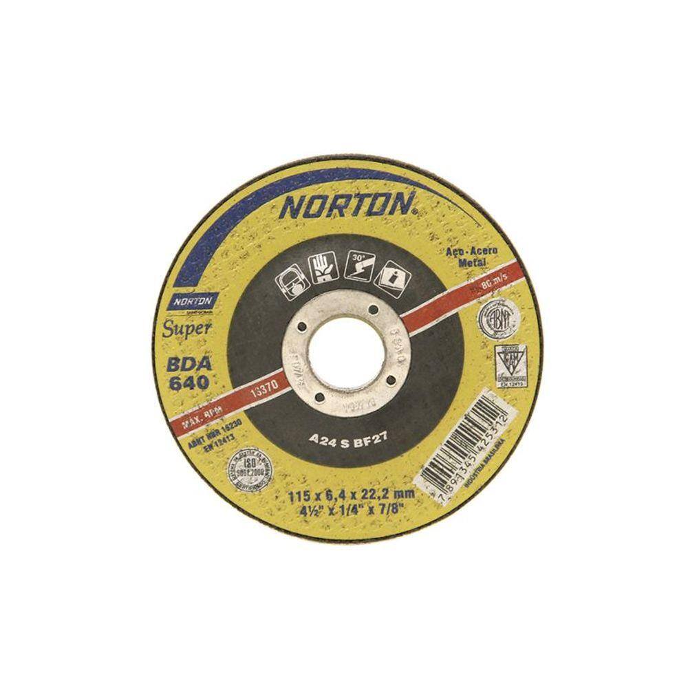 Disco De Desbaste 7" x 1/4" x 7/8" BDA640 - Norton