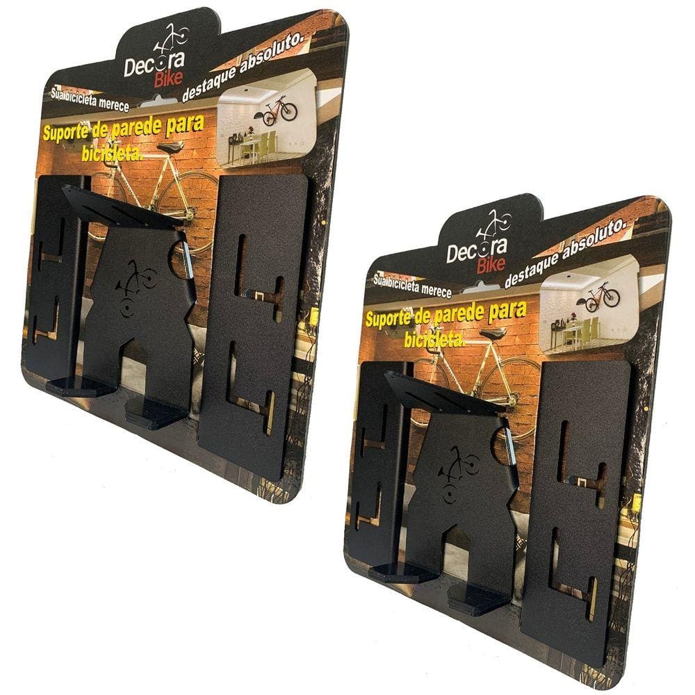 Suporte de parede Articulado para Bicicletas - Preto (2 Unidades)