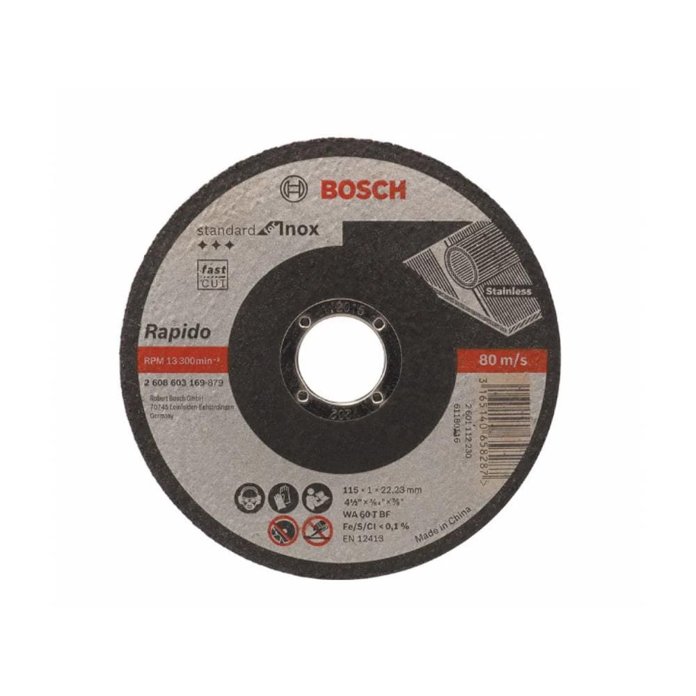 DISCO DE CORTE INOX 115 mm GR.60 BOSCH