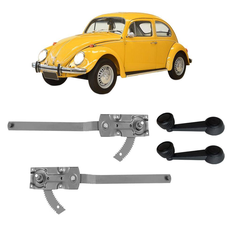 Par Máquina Vidro Manual Porta Dir Esq Fusca 1971 Até 1996