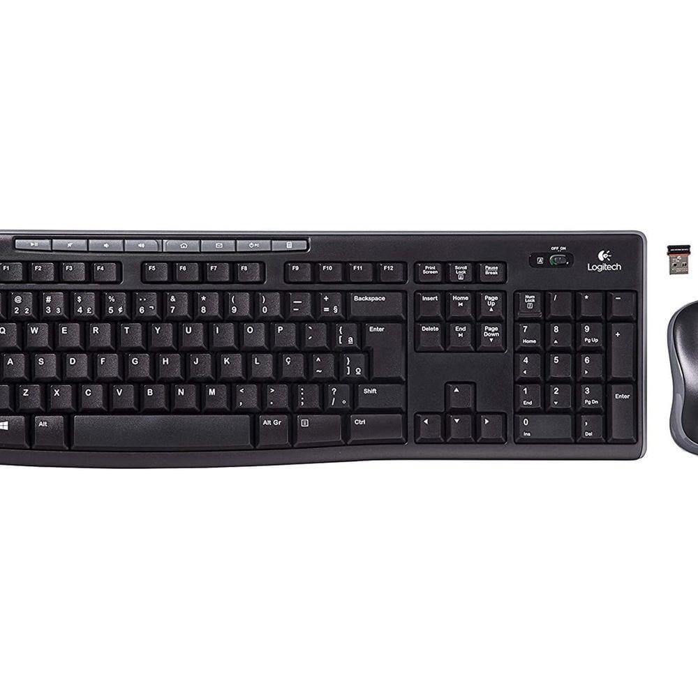 Combo Teclado E Mouse Sem Fio Logitech Mk270
