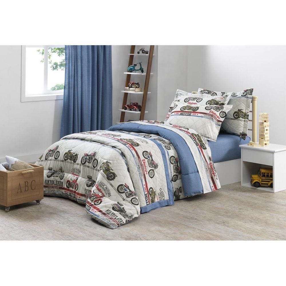 Jogo De Cama Solteiro Aventura Karsten Percal 180 Fios 3 Pç