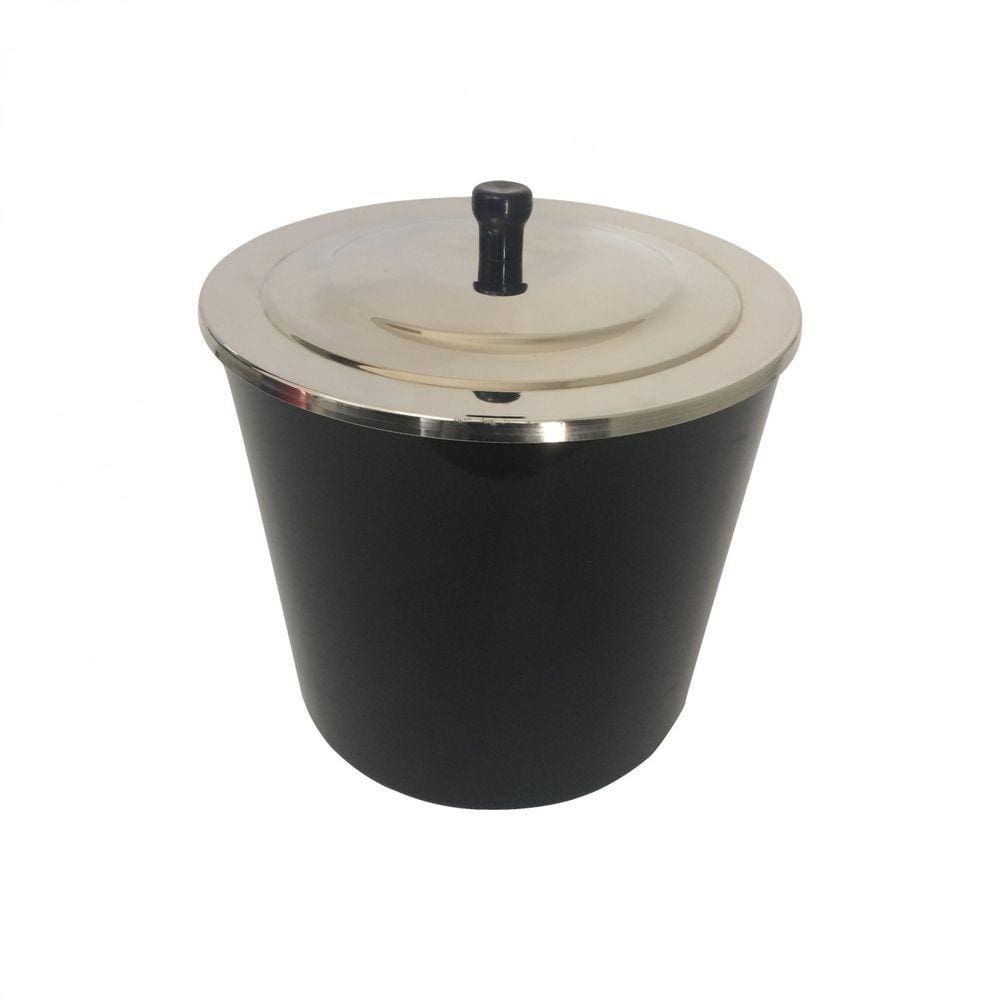 Lixeira Multiuso 5 Litros com Tampa de Inox Preto