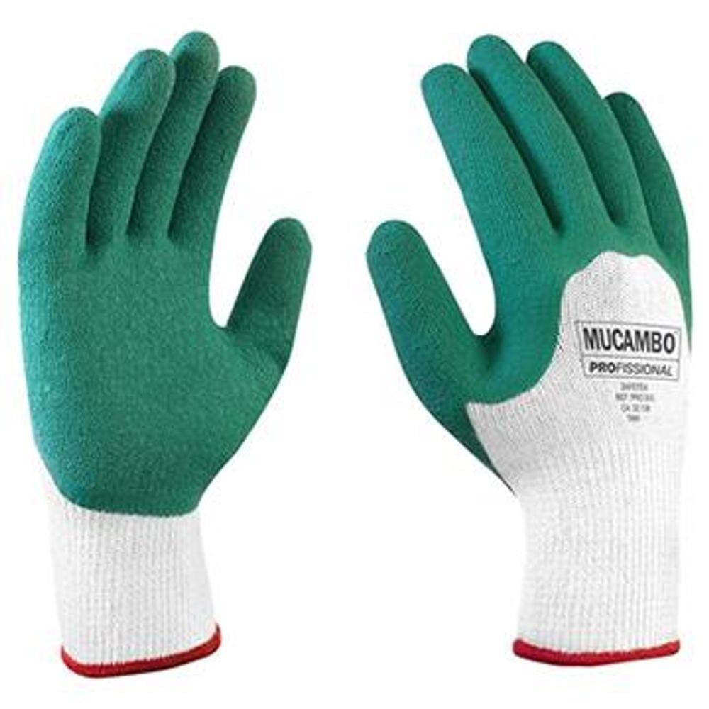 Luva Mucambo Pró 310 Nitrilon Tamanho 9 Malha/Latéx CA32138 Verde 10x1