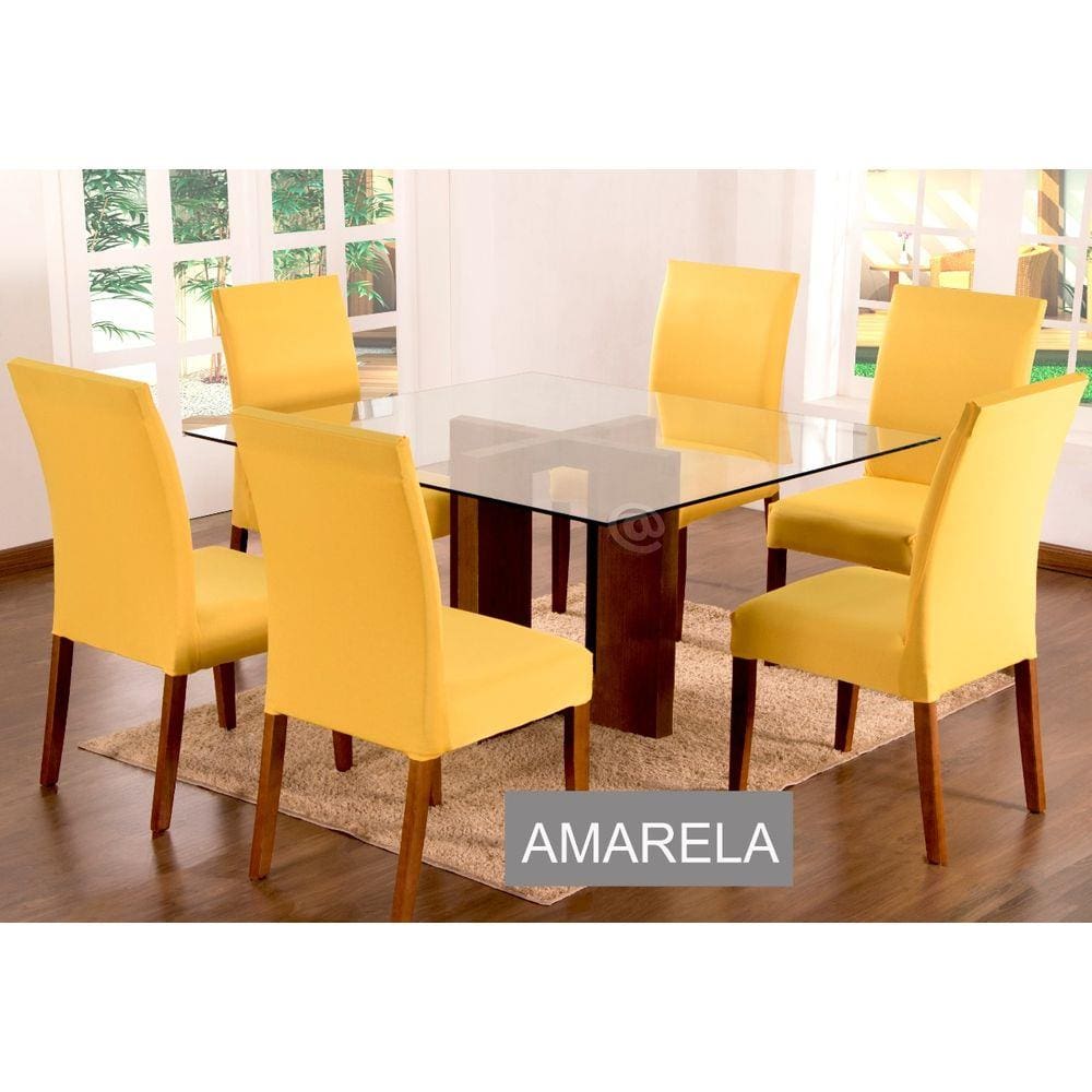 Conjunto Mesa de Jantar com 6 cadeiras - COLUMBIA