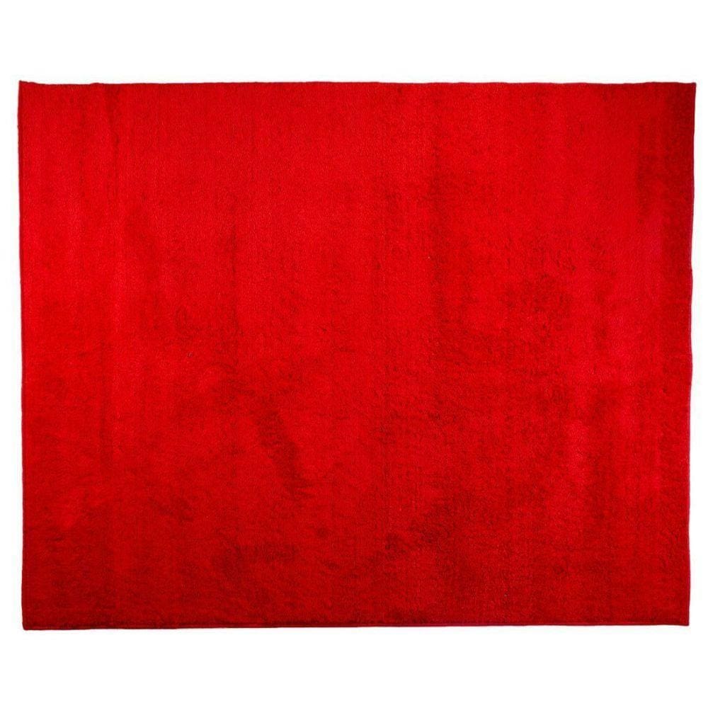 Tapete 1,50 X 2,00m Macio Antiderente Vermelho