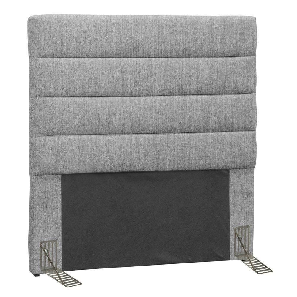 Cabeceira Quarto Solteiro 90cm Greta Linho Cinza