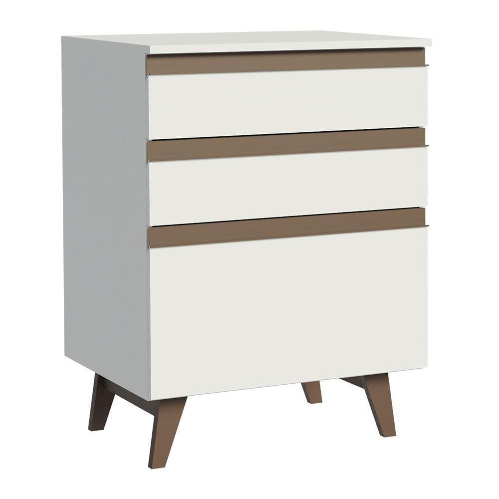 Balcão Reims 3 Gavetas Branco Madesa