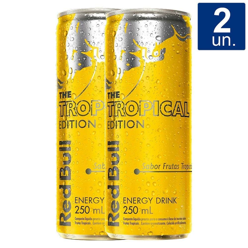 Kit 2 unidades Energético Red Bull The Tropical Edition Sabor Frutas Tropicais com 250ml