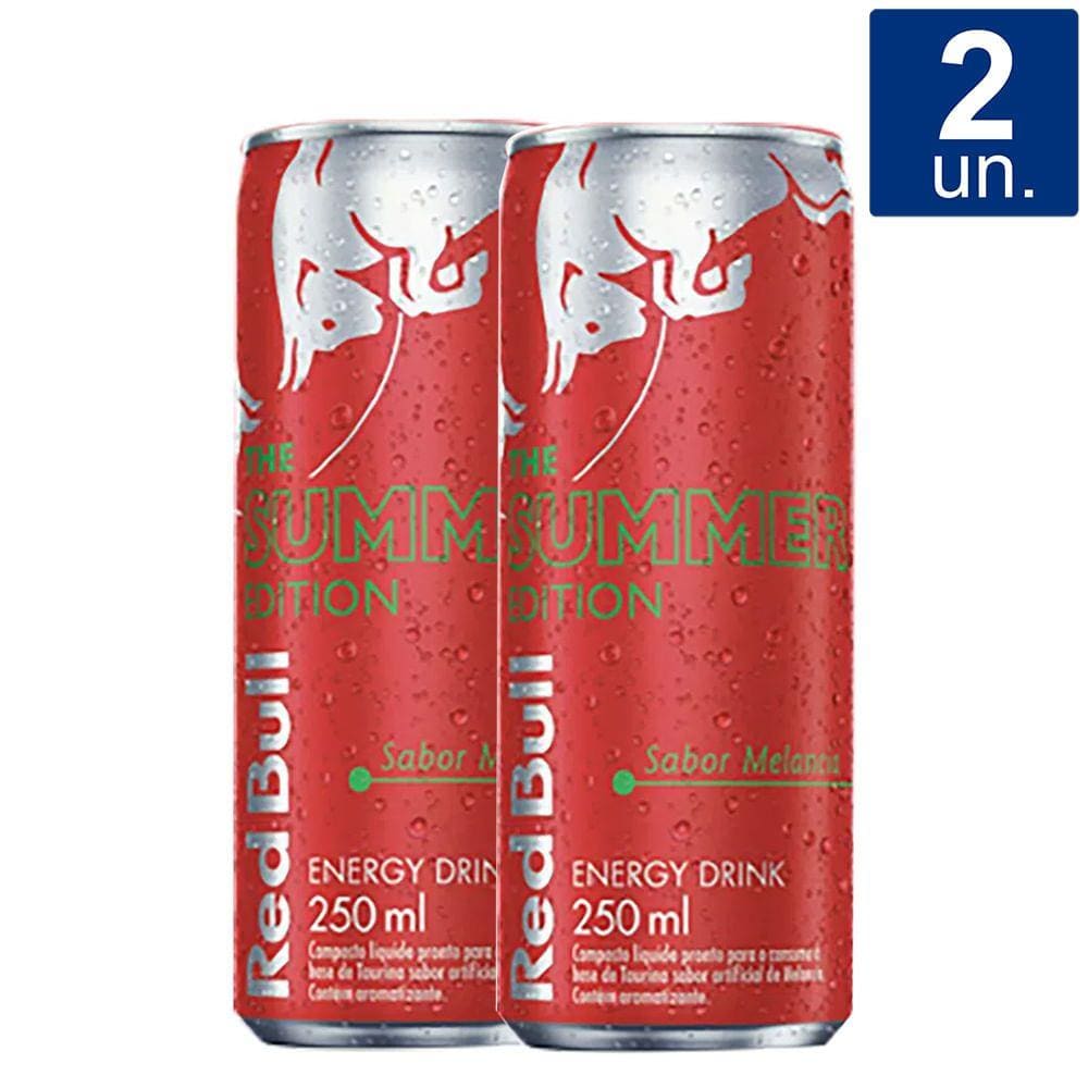 Kit 2 unidades Energético Red Bull The Summer Edition Sabor Melancia 250ml