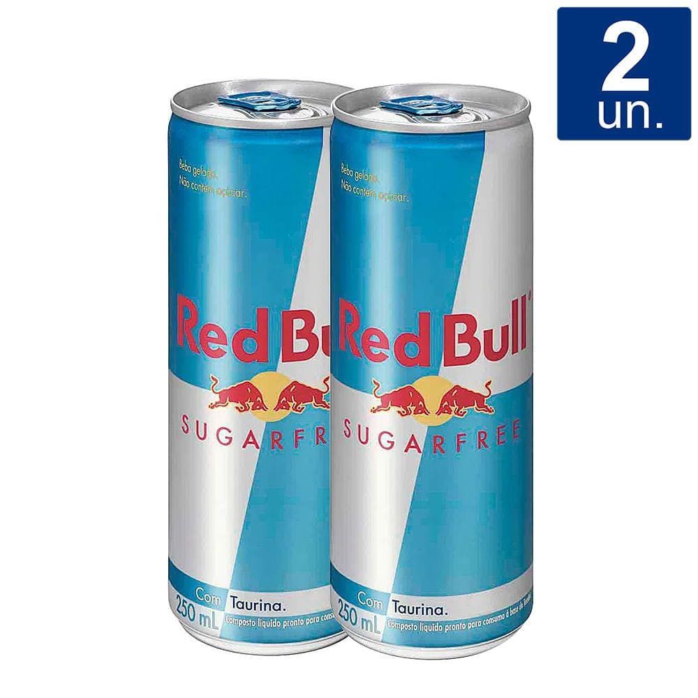 Kit 2 unidades Energético Red Bull Sugarfree 250ml