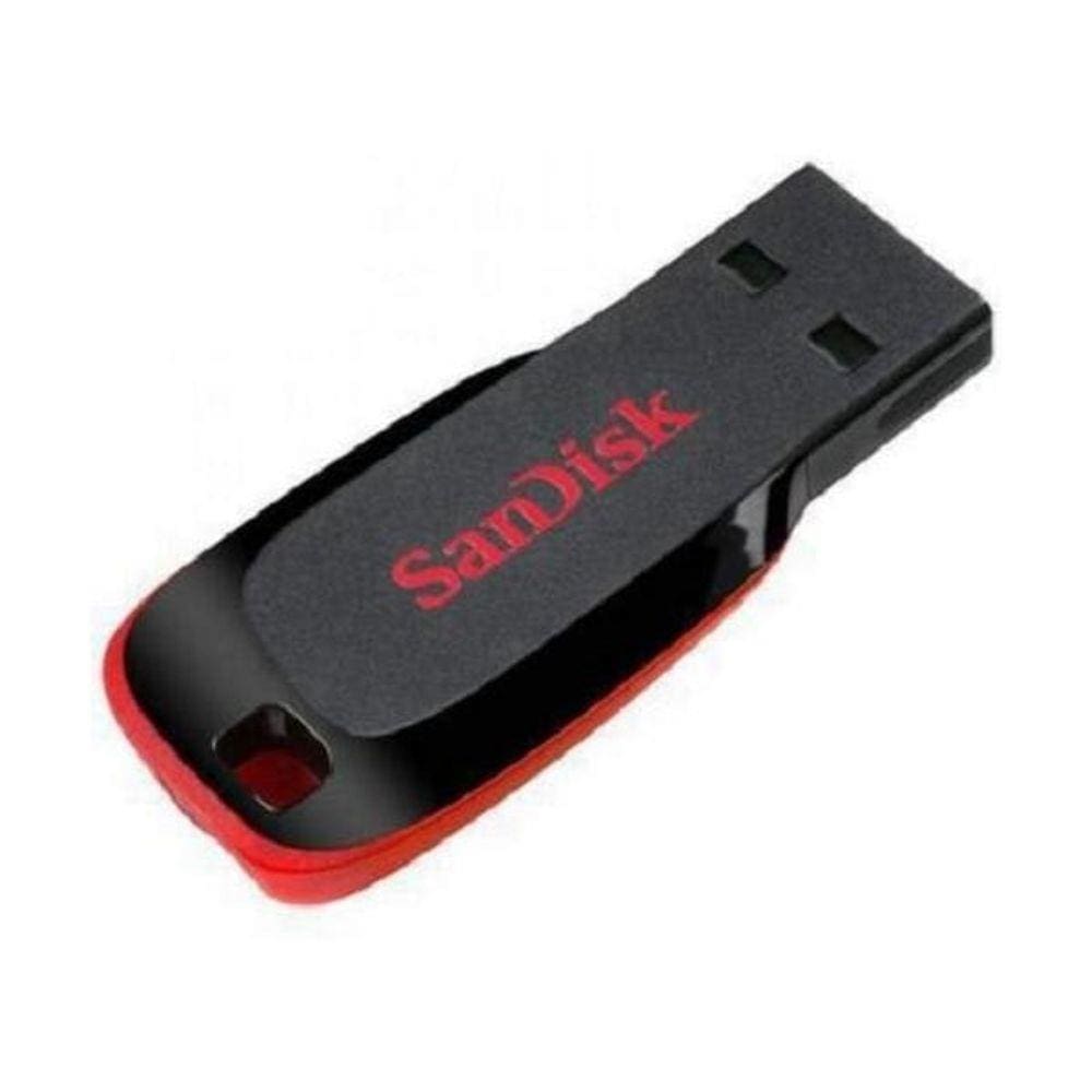 Pendrive Sandisk Cruzer Blade 64Gb Z50 - Preto/Vermelho