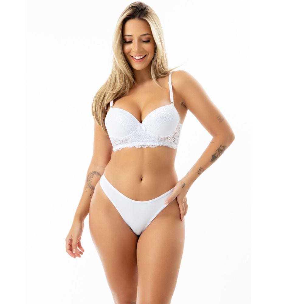Conjunto de Lingerie Sensual Fio e Renda | Bruna 2655