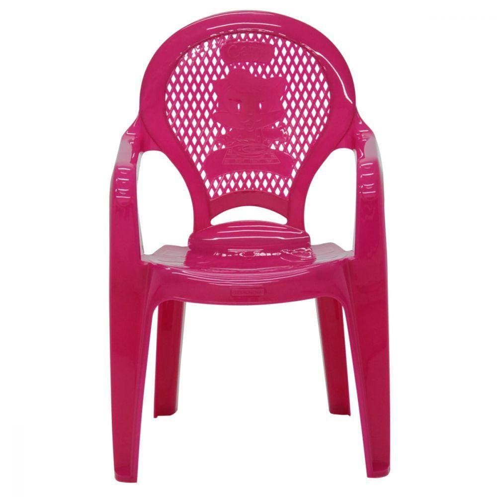 Cadeira Infantil Tramontina Catty Estampada em Rosa