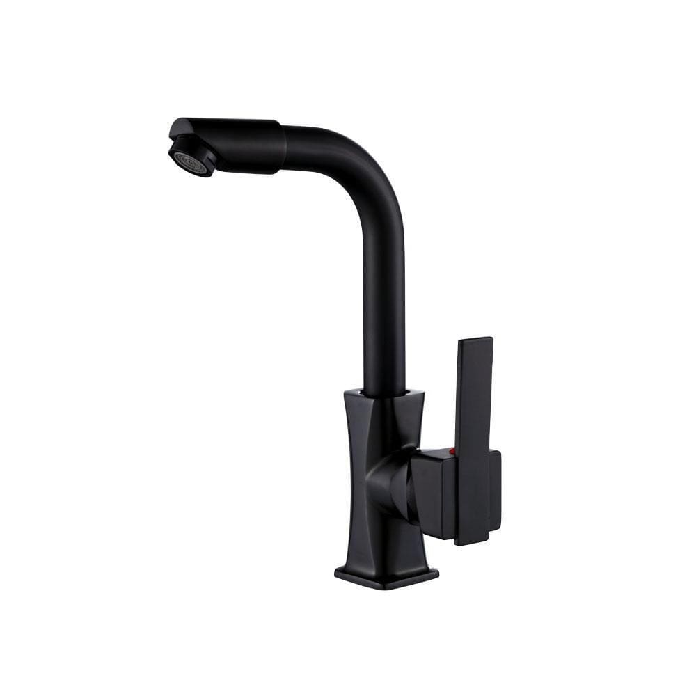 Torneira para Banheiro Prizi Misturador Monocomando Preta Bico 360º - KE-7162