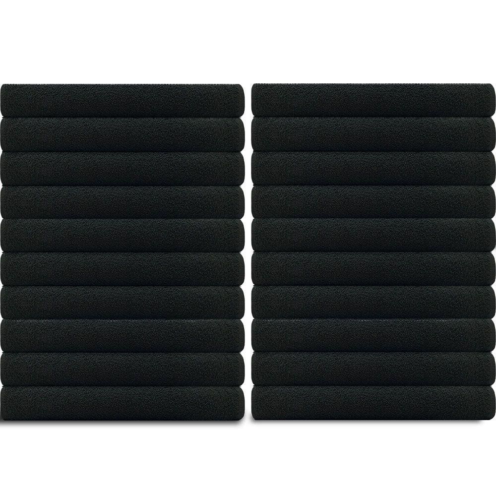 Kit 20 Toalhas Linha Profissional 100% Algodão Salão Manicure Academia SPA 44x70cm Marcotex Preto - Emcompre