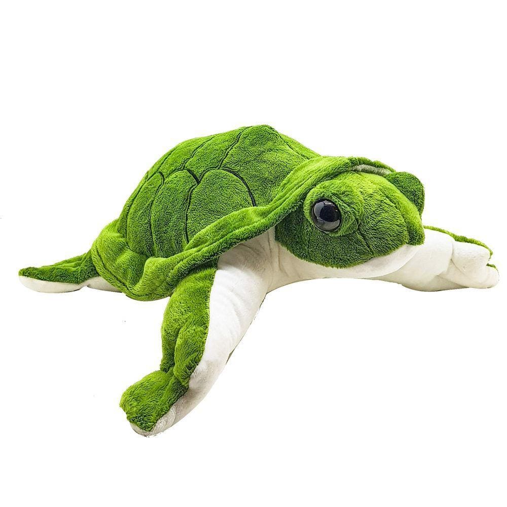 Tartaruga Marinha De Pelúcia Verde 35 Cm