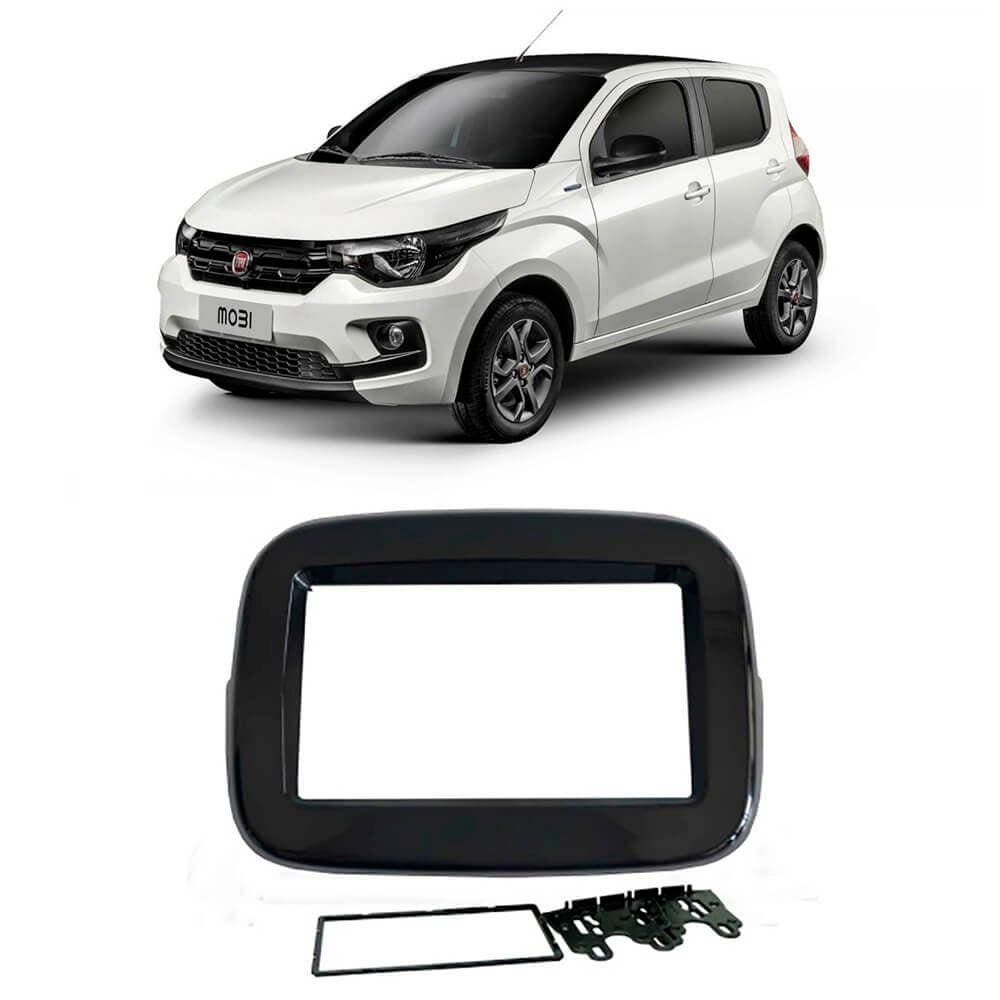 Moldura Painel 2Din Multimidia MP5 Fiat Mobi Basico B Piano