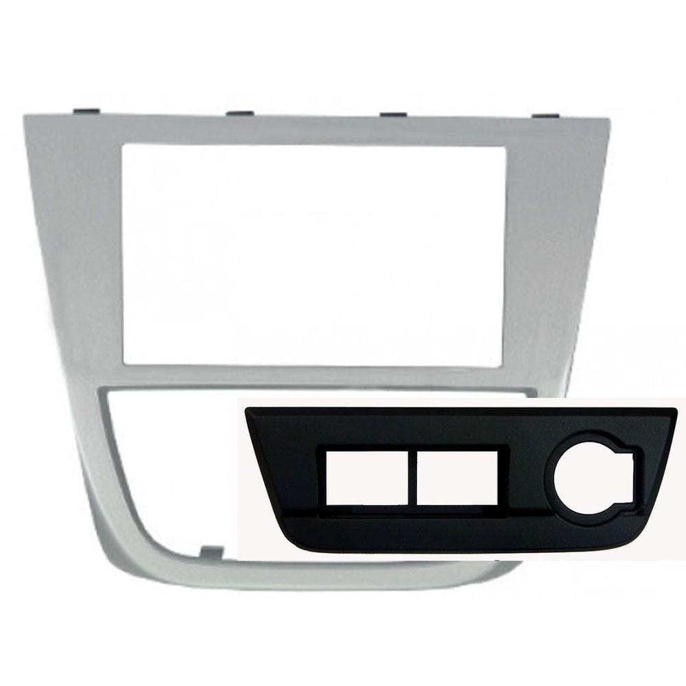 Moldura Painel 2DIN Multimidia MP5 Gol Voyage Saveiro G5 - Prata