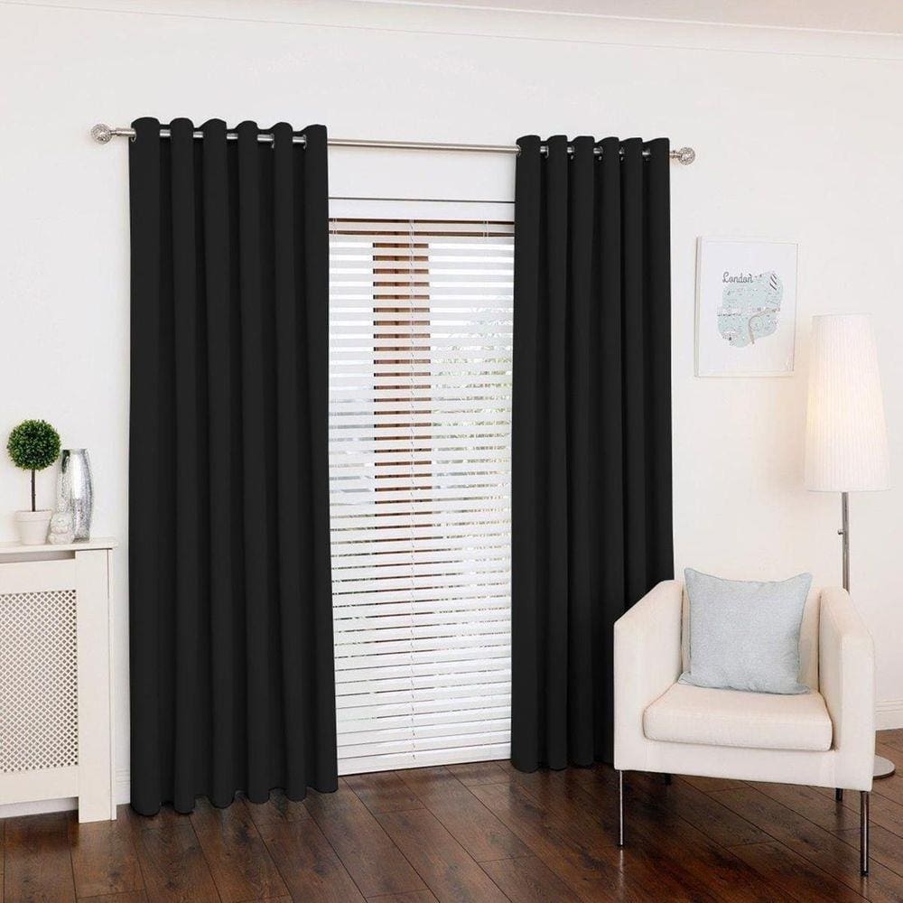 Cortina Preta Sala Quarto 300X250 Para Varão - Fabritex
