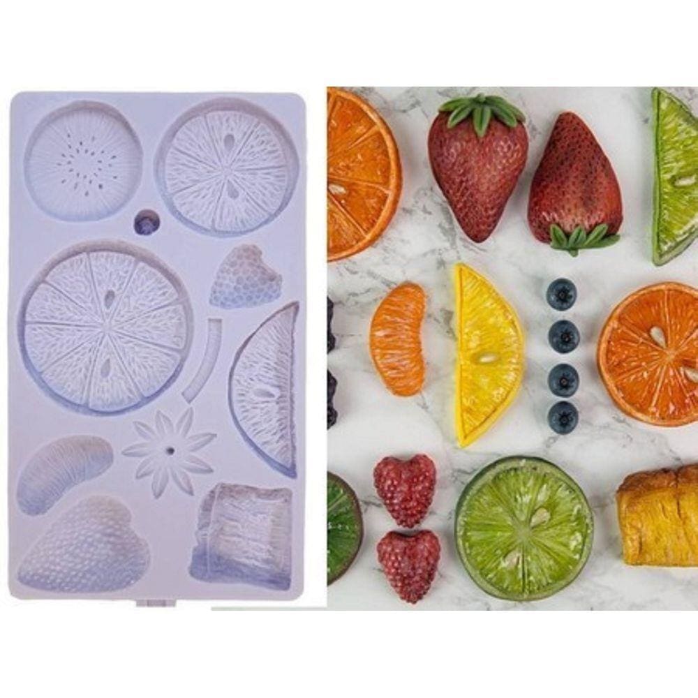 Molde De Silicone Frutas Secas Grande