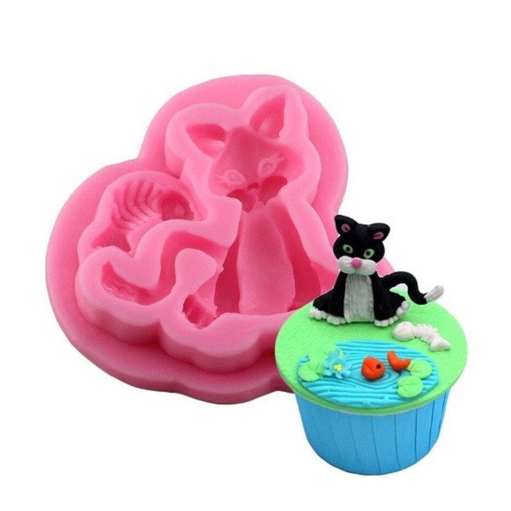 Molde De Silicone Gato