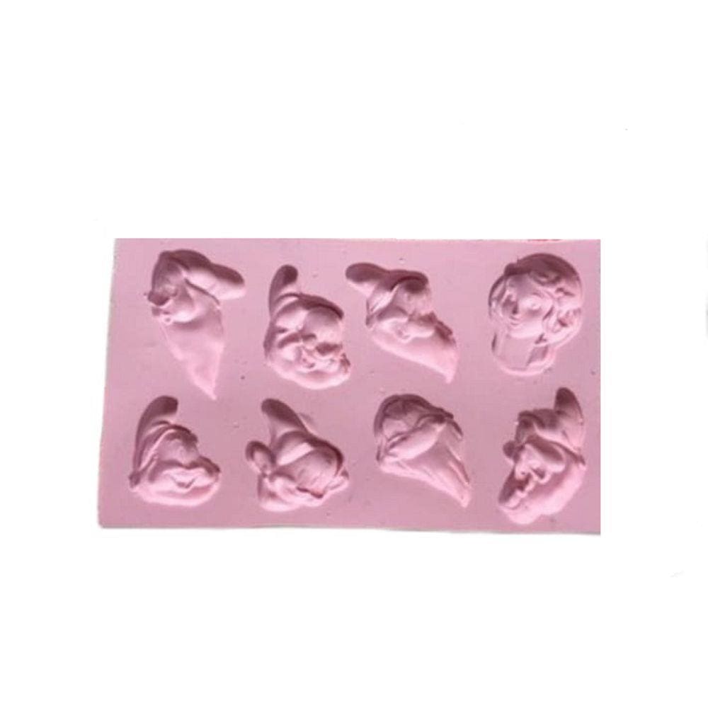 Molde De Silicone Rosto Branca De Nene E Os 7 Anões