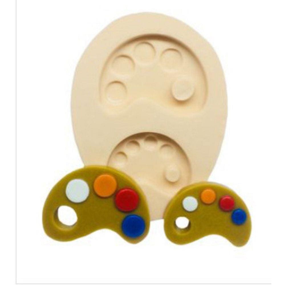 Molde De Silicone Palheta De Cores