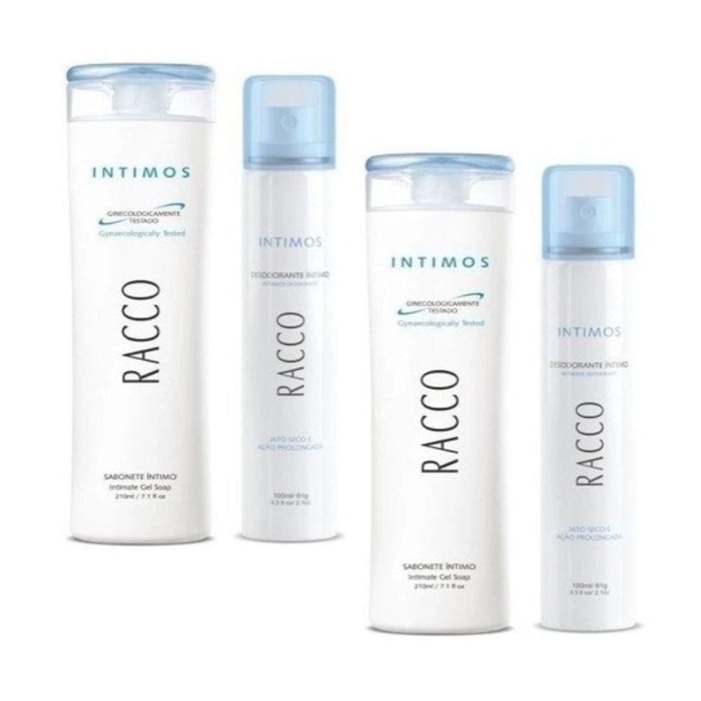 Kit C/2 Sabonete + 2 Desodorante Íntimo Racco