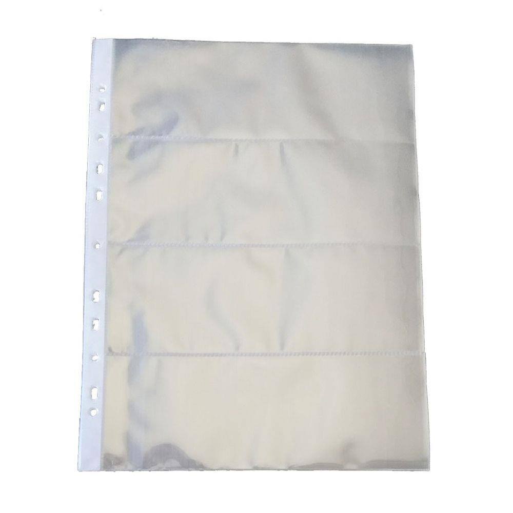 Kit com 10 Folhas Em Polipropileno Para 04 Cédulas Cada