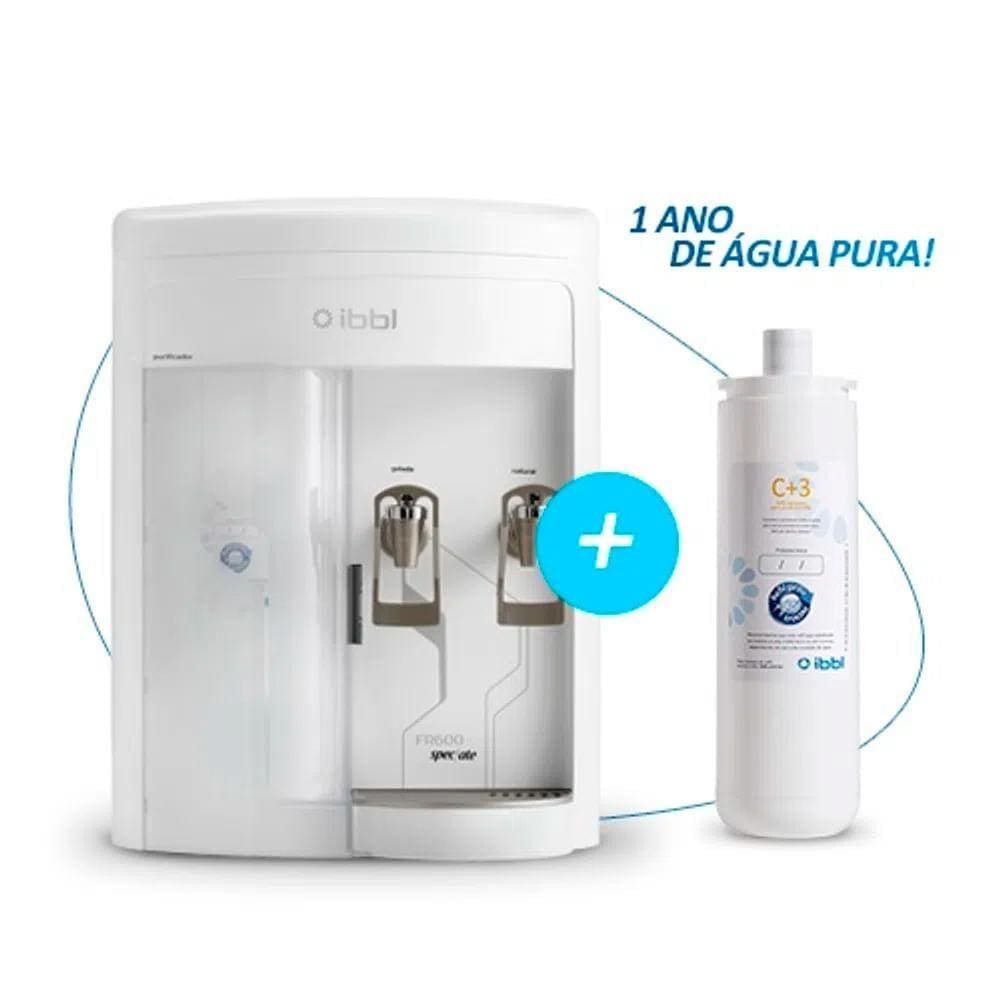 Kit 1 Ano IBBL - Purificador de Água FR600 Speciale Branco 110V + Filtro Refil Girou Trocou C+3 24010002 | 52011001 52011001  | 24010002