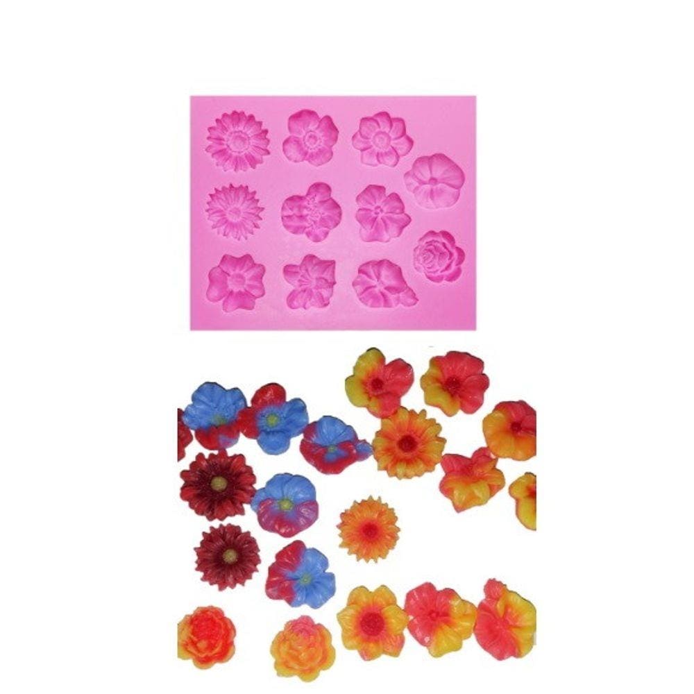 Molde De Silicone Flores E Rosas