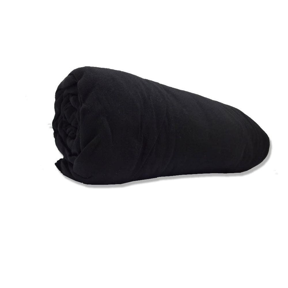Lençol Avulso Com Elástico Casal Malha Penteada Preto