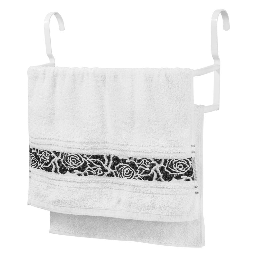 Porta Toalhas Duplo Toalheiro Para Box Branco 48cm