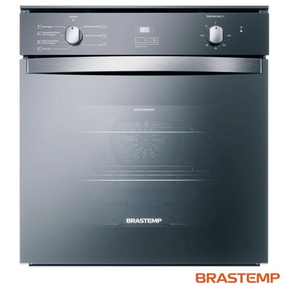 Forno Elétrico de Embutir Brastemp 78L (liquidas) 84L (Bruto) de Capacidade e Grill Inox Espelhado - BOC84AR