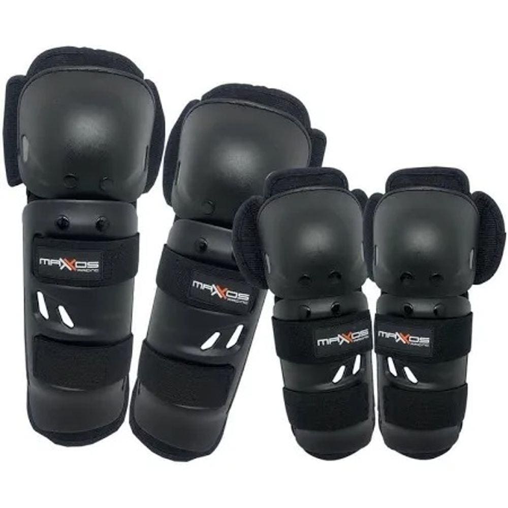 Kit Motocross Joelheira + Cotoveleira Mattos Racing Mx Preto