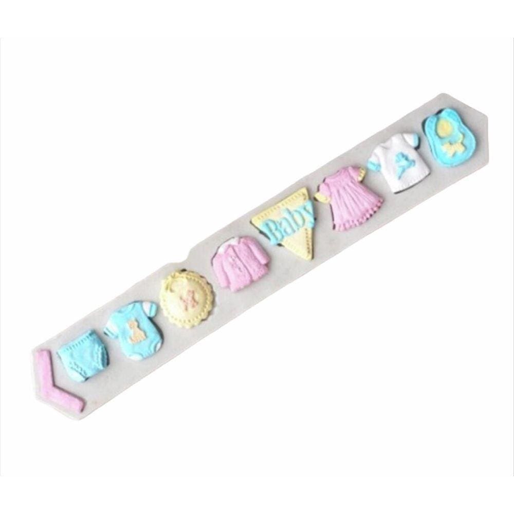 Molde De Silicone Roupa De Bebê, Cha De Bebê