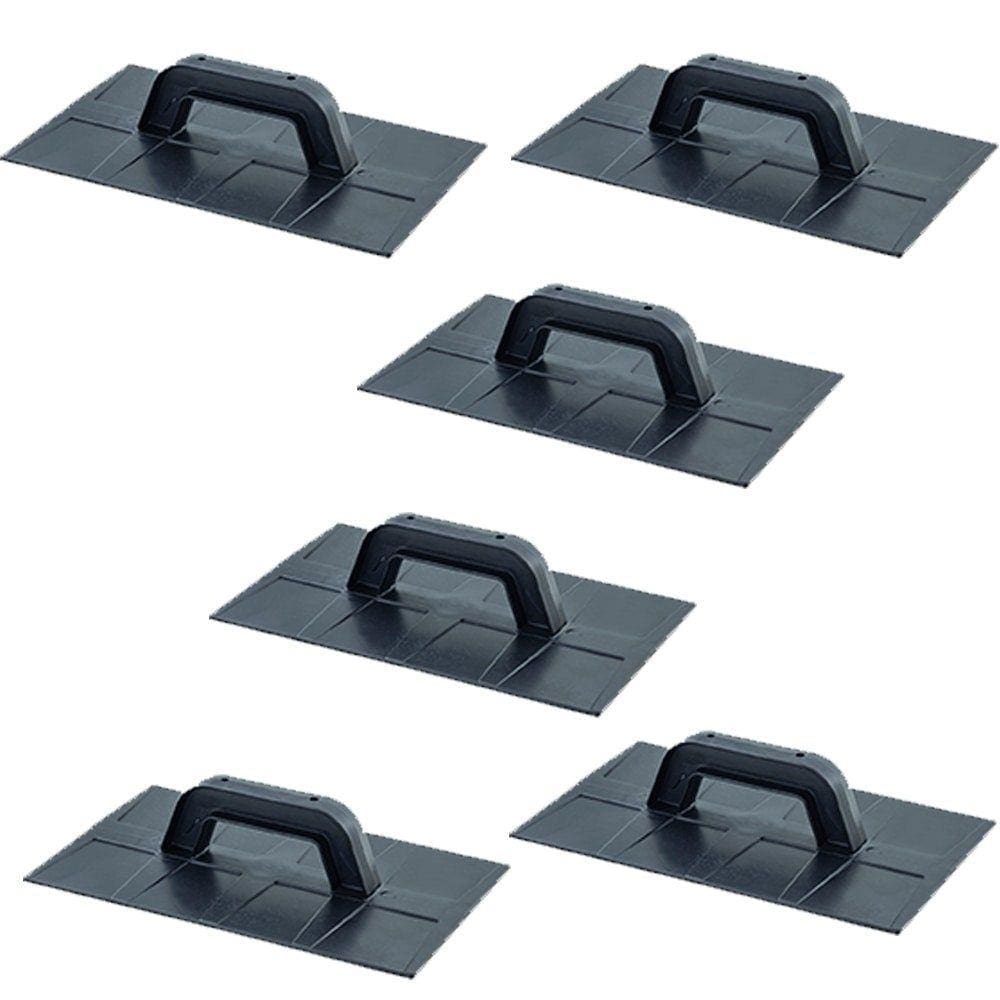 Desempenadeira Thompson Plástica Corrugada Preta 18X30cm Embalagem com 6 unidades