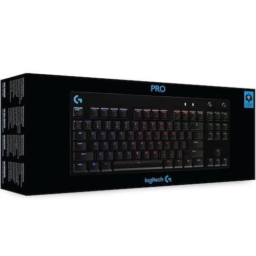 Teclado Mecânico Gamer G PRO RGB LIGHTSYNC, Design TKL, Switch GX Blue Clicky - Logitech